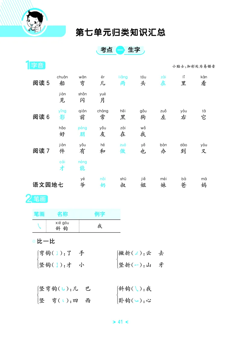 25秋统编版语文一年级上册单元归类知识汇总_25秋小学语数英习题试卷_语文_53单元归类知识汇总完整版语文25年上册