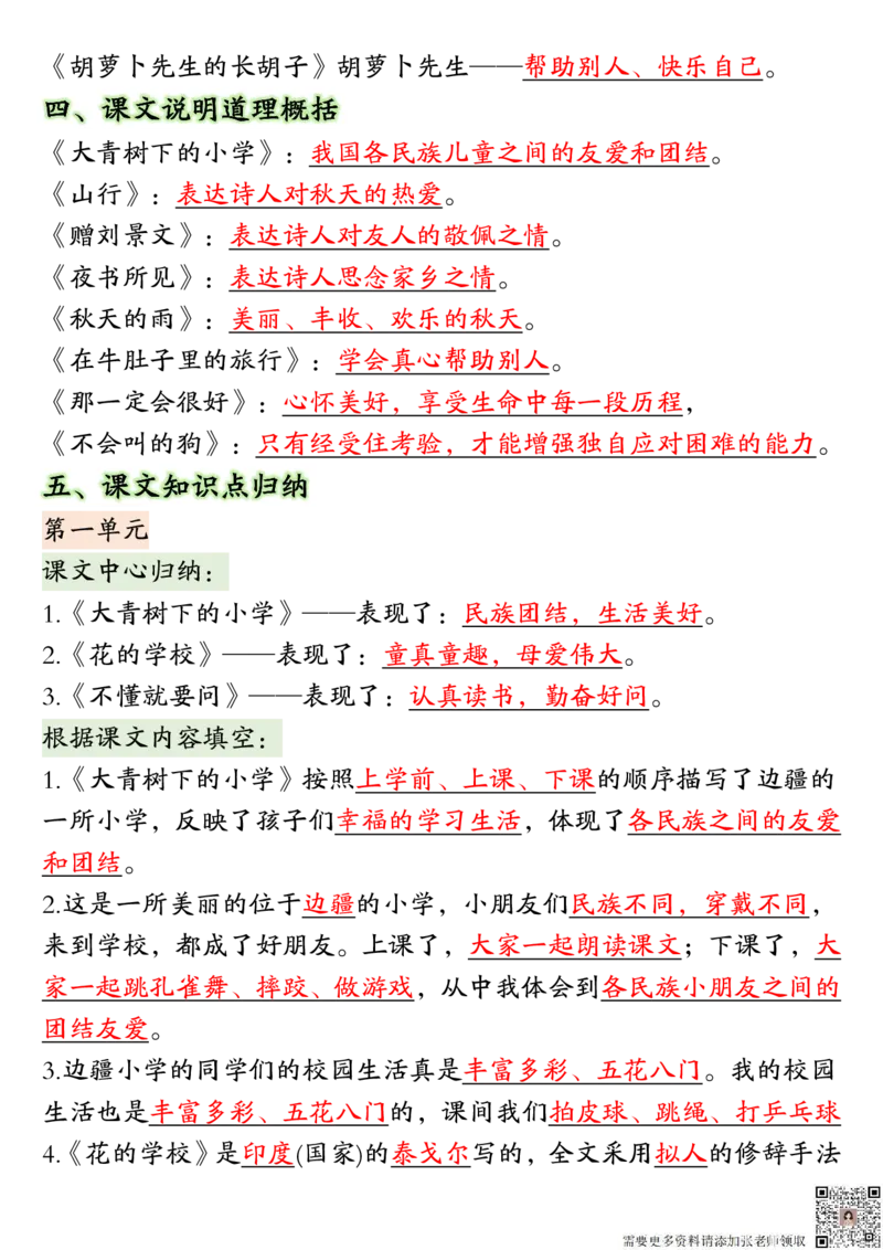 三年级上册语文期中复习高频考点汇总_三年级上下册资料_三年级上册小红书同款资料_三年级(1)