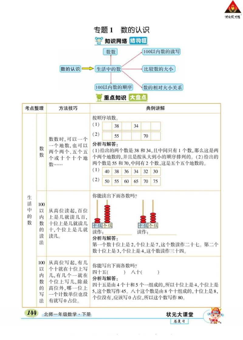 《状元大课堂》导学案-数学1年级下册（BS）_一年级上下册资料_小学一年级学习资料-25年更新版_1-04、小学一年级数学下册_1-4-2、练习题、作业、试题、试卷_北师大版_电子册类