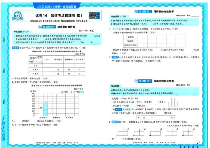 25秋《王朝霞单元活页卷》5年级上册数学苏教版_25秋小学语数英习题试卷_数学_苏教版_25秋1-6年级上册苏教版数学《王朝霞单元活页卷》