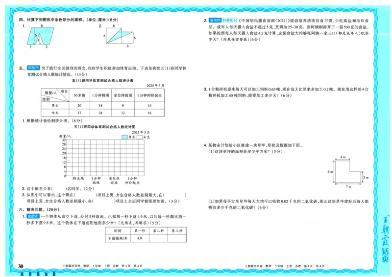 25秋《王朝霞单元活页卷》5年级上册数学苏教版_25秋小学语数英习题试卷_数学_苏教版_25秋1-6年级上册苏教版数学《王朝霞单元活页卷》
