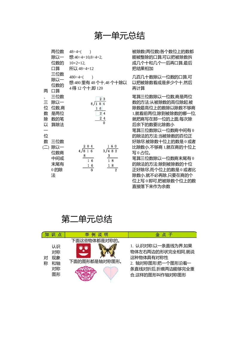三年级（下册）青岛版数学全册重点_三年级上下册资料_三年级上语数英上下册学习资料_3-8-4、小学三年级数学下册_青岛版_1、知识点总结