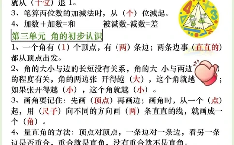 二年级上册数学全册知识点(1)_二年级上下册资料_二年级上册小红书同款资料