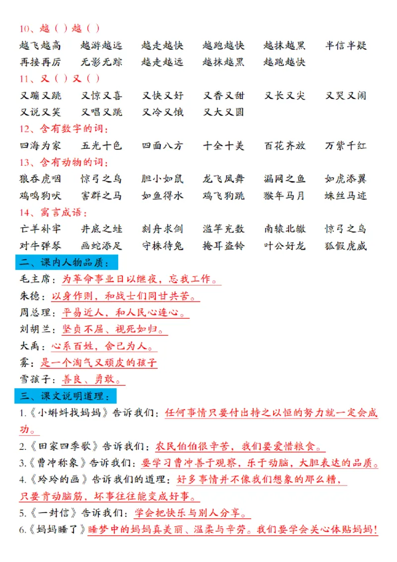 二年级语文上册全册重要知识点归类梳理_二年级上下册资料_小学二年级学习资料-25年更新版_2-01、小学二年级语文上册_2-1-1、复习、知识点、归纳汇总_精品重点知识总汇