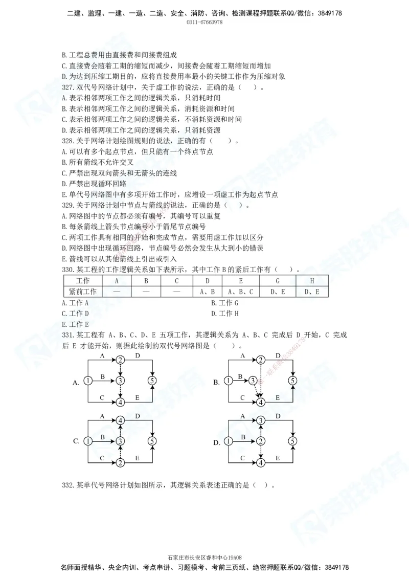2025一建项目管理破题电子版题目第291&mdash;465题_2026年一级建造师_2026年一建管理_2025年一建管理SVIP_03-习题精析✿实战特训✿模考通关_14-管理《破题提升班》大微RS_讲义