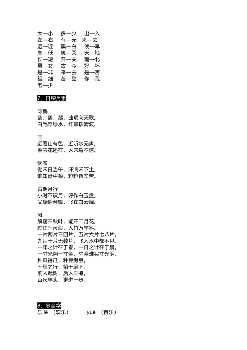一（上）语文期末生字组词、读读说说、拼音汇总资料_一年级上下册资料_小学一年级学习资料-25年更新版_1-01、小学一年级语文上册_01、知识汇总_语文一（上）重点文件总汇