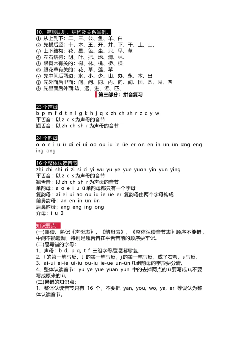 一（上）语文期末生字组词、读读说说、拼音汇总资料_一年级上下册资料_小学一年级学习资料-25年更新版_1-01、小学一年级语文上册_01、知识汇总_语文一（上）重点文件总汇