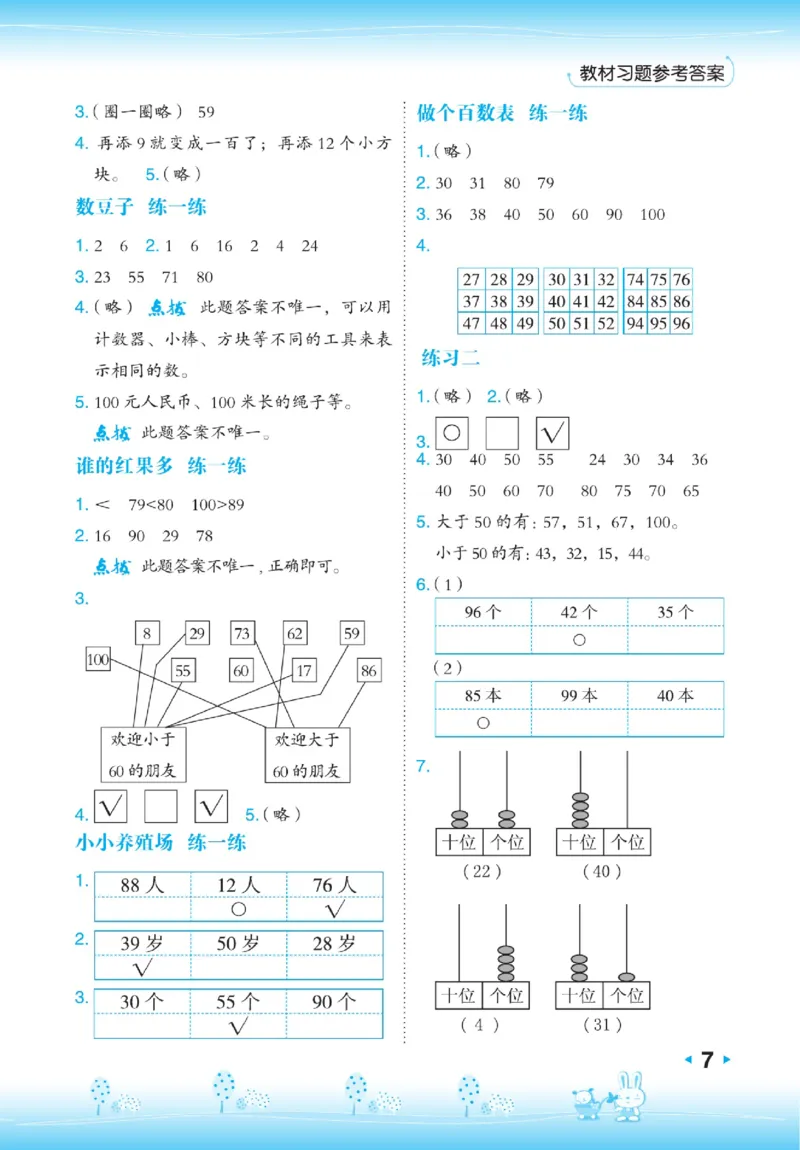 《点拨》23春数学1年级下册（BS）_一年级上下册资料_小学一年级学习资料-25年更新版_1-04、小学一年级数学下册_1-4-2、练习题、作业、试题、试卷_北师大版_电子册类