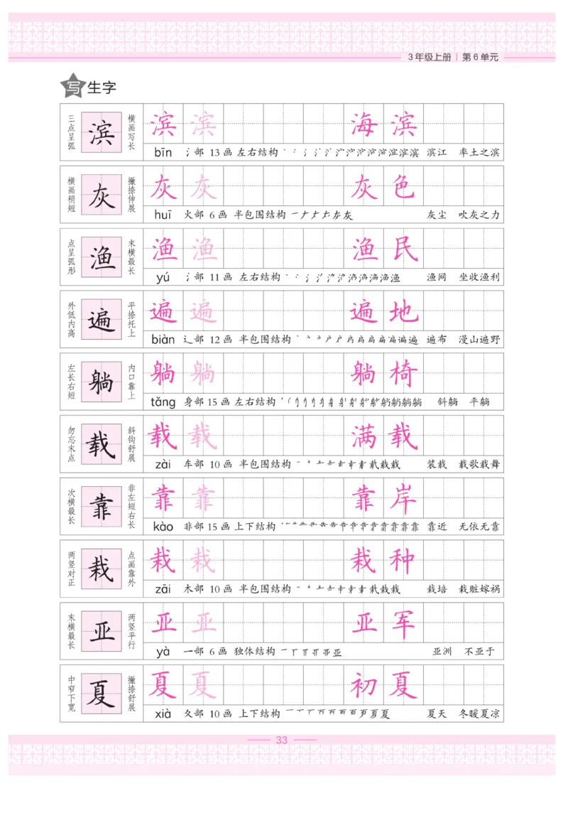 三（上）语文默写《墨言字帖》_三年级上下册资料_小学三年级学习资料-25年更新版_3-01、小学三年级语文上册_3-1-5、字贴、书写、晨读_语文默写合集