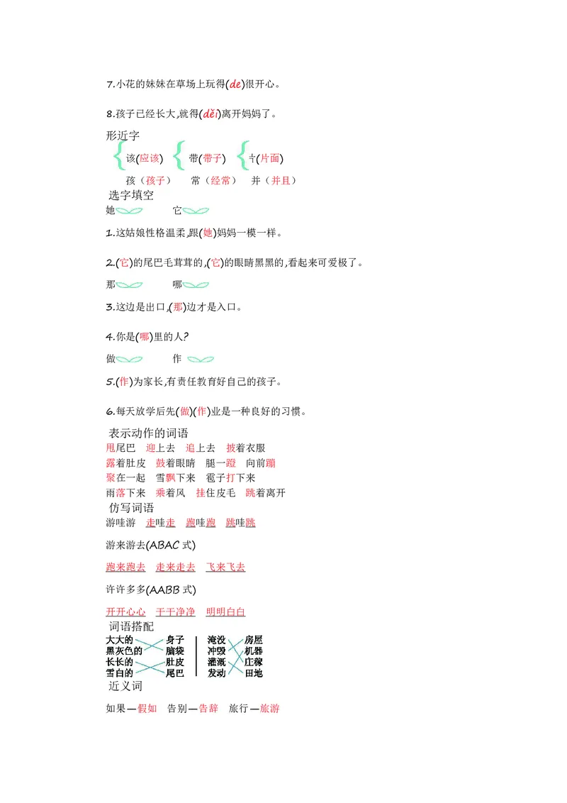 二年级上册语文部编版知识要点_二年级上下册资料_小学二年级学习资料-25年更新版_2-01、小学二年级语文上册_2-1-1、复习、知识点、归纳汇总