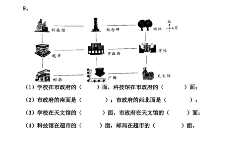 二年级数学下册方向与位置_二年级上下册资料_小学二年级学习资料-25年更新版_2-04、小学二年级数学下册_2-4-2、练习题、作业、试题、试卷_通用