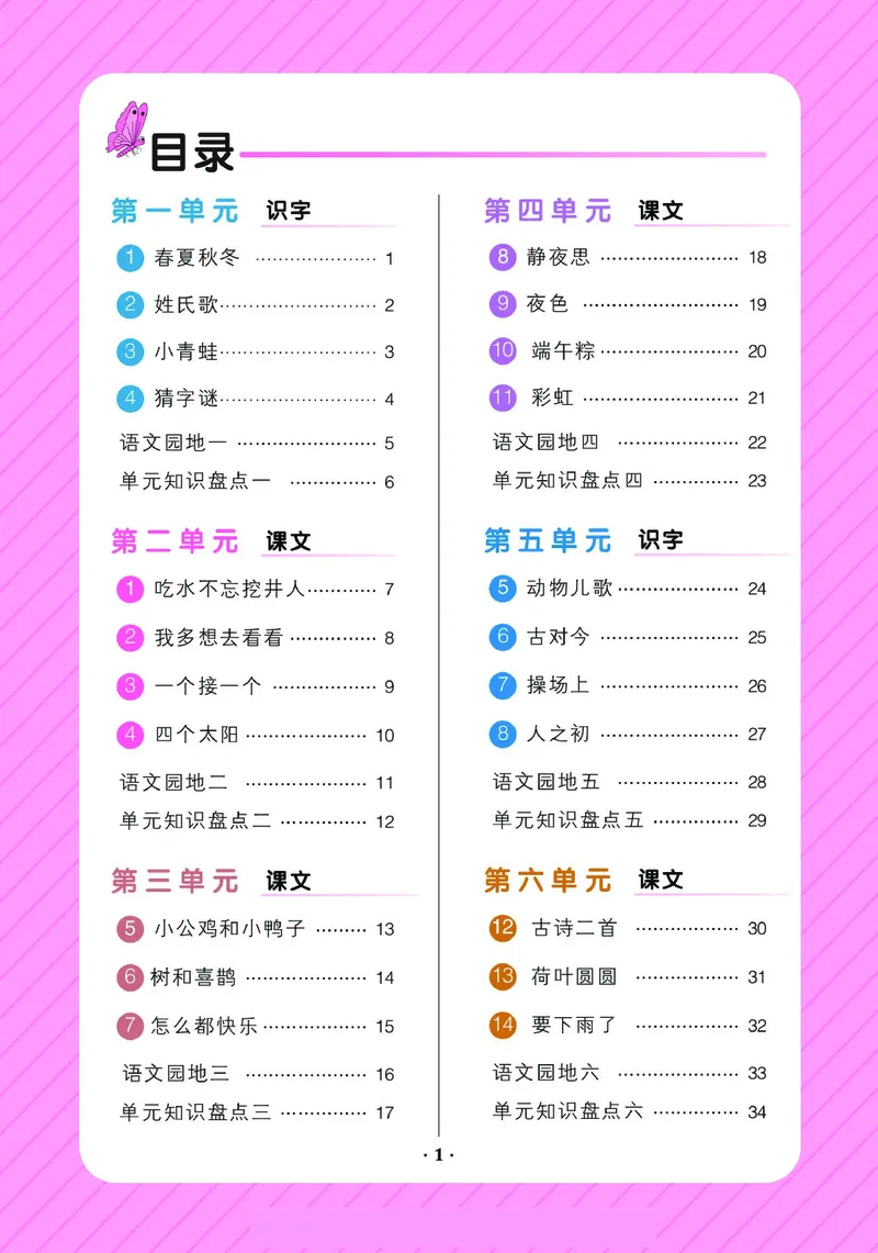 《课时学练测》语文1年级下册（RJ）_一年级上下册资料_小学一年级学习资料-25年更新版_1-02、小学一年级语文下册_3-6-2-2、练习题、作业、专项、试卷_部编（人教）版_电子册类