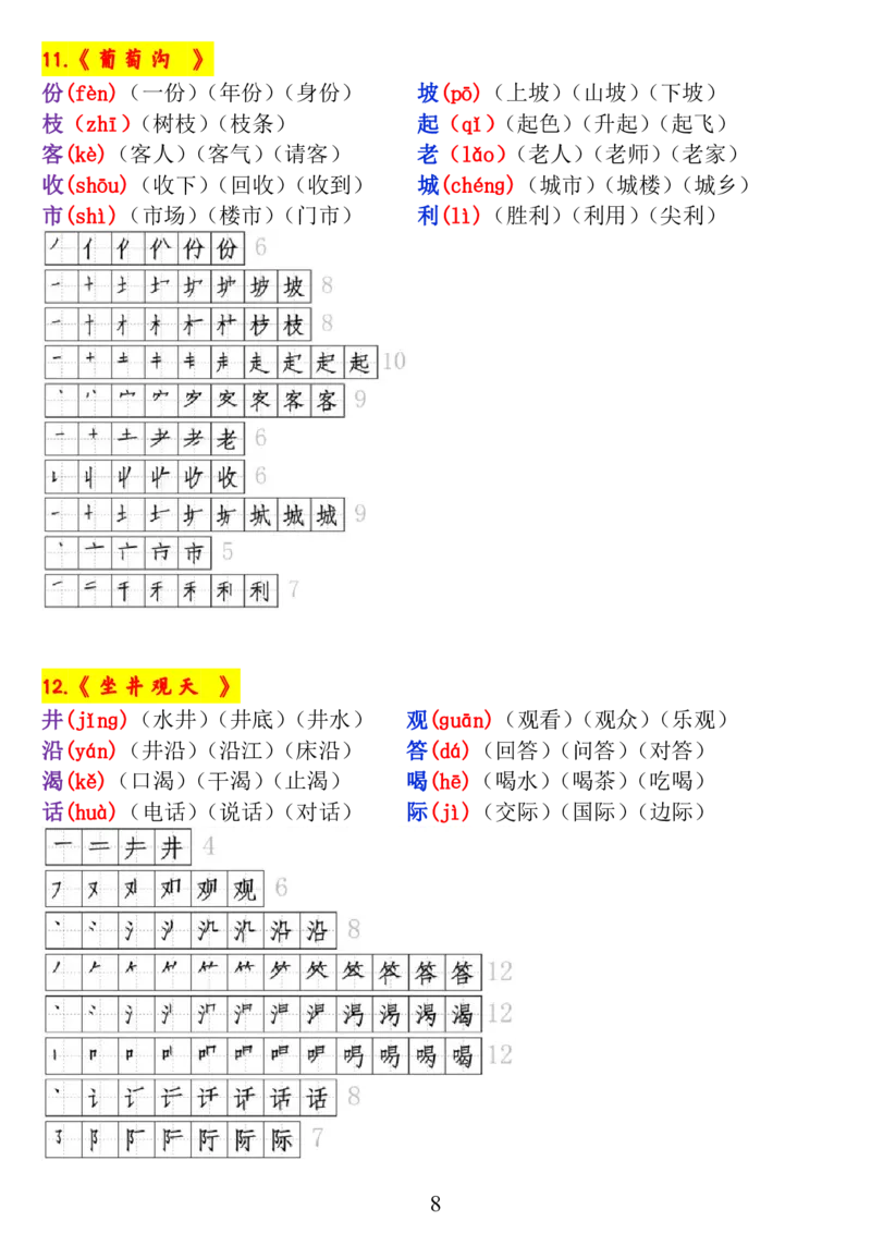 二年级语文上册《生字拼音、笔顺、组词》9.7(1)_一年级上下册资料_小学一年级学习资料-25年更新版_1-02、小学一年级语文下册_3-6-2-1、复习、知识点、归纳汇总_部编（人教）版_拼音生字