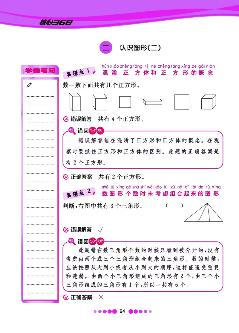 《核心课堂》易错清单数学1年级下册（SJ）_一年级上下册资料_小学一年级学习资料-25年更新版_1-04、小学一年级数学下册_1-4-2、练习题、作业、试题、试卷_苏教版_电子册类