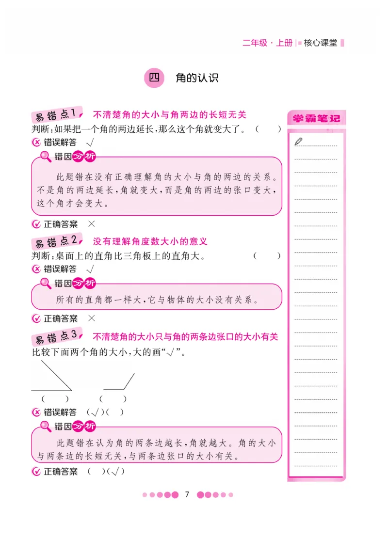 《核心课堂》易错清单-数学2年级上册（JJ）_二年级上下册资料_小学二年级学习资料-25年更新版_2-03、小学二年级数学上册_2-3-2、练习题、作业、试题、试卷_冀教版_电子册类