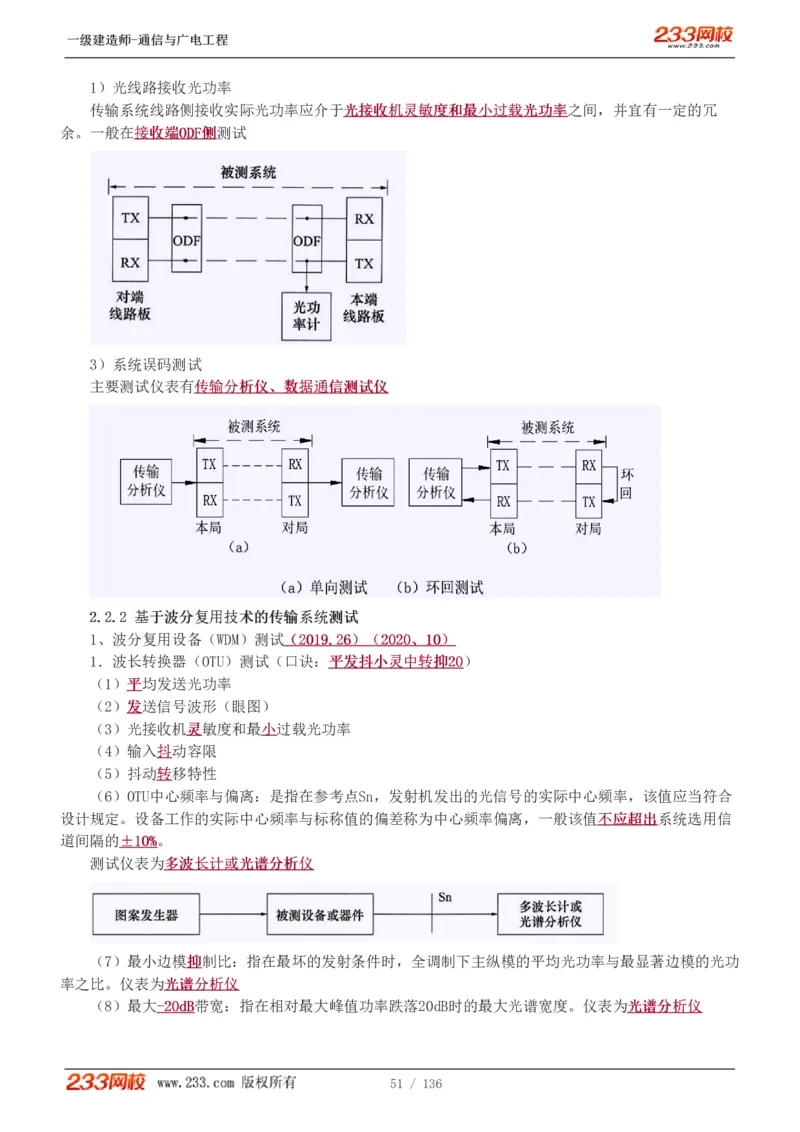 1-11_2026年一级建造师_2026年一建通信_2025年一建通信SVIP_04-冲刺串讲✿考点强化✿小灶集训_02-通信《高频考点班》杨鹏233推荐