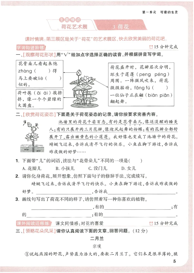 小白鸥情境题语文三年级_三年级上下册资料_53黄冈多个品牌系列资料_语文