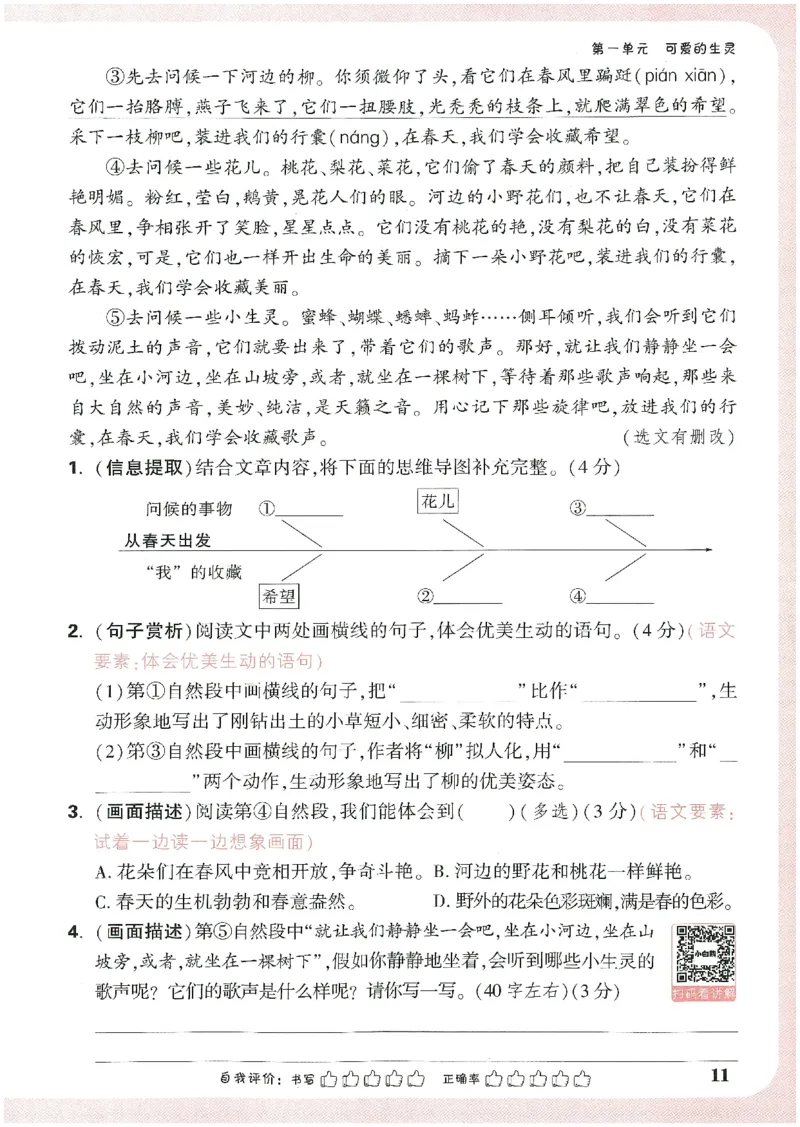 小白鸥情境题语文三年级_三年级上下册资料_53黄冈多个品牌系列资料_语文