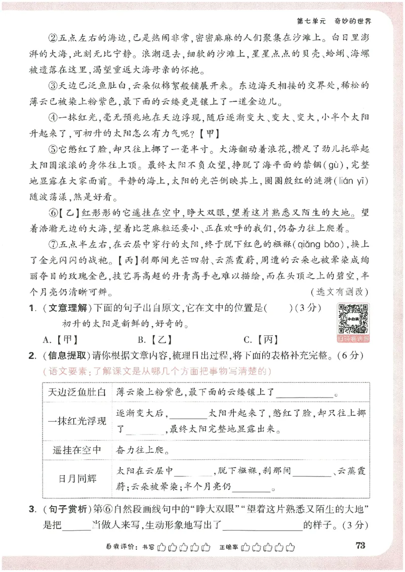 小白鸥情境题语文三年级_三年级上下册资料_53黄冈多个品牌系列资料_语文