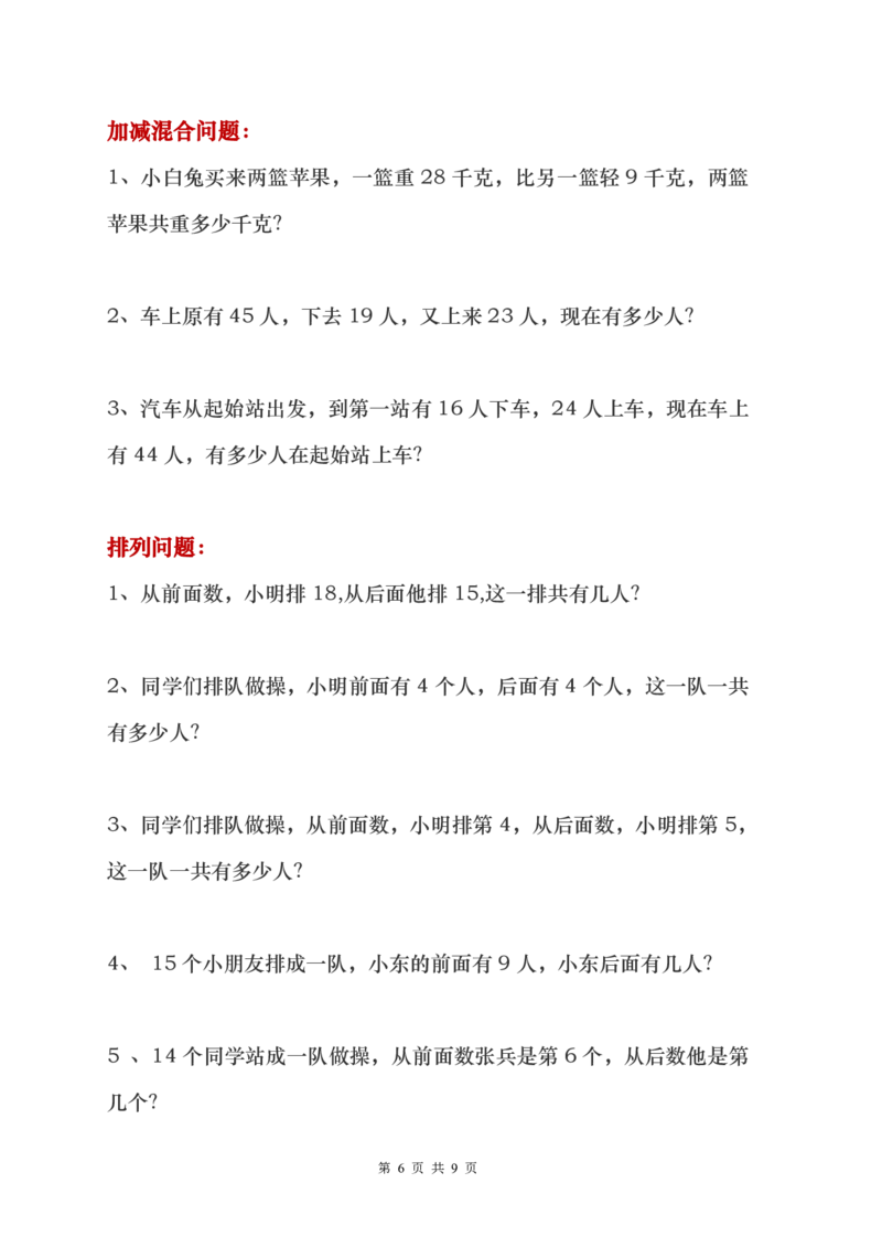 一年级下册数学解决问题重点难点题_一年级上下册资料_小学一年级学习资料-25年更新版_1-04、小学一年级数学下册_1-4-1、复习、知识点、归纳汇总_通用