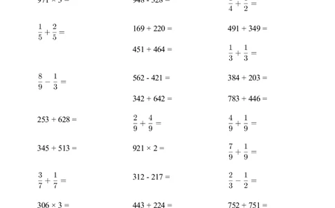 口算题(总复习三年级上册)1000题_小学数学口算计算速算练习1（1-6）题目类型全_三年级_口算3年级上册14000题_3上口算题(总复习三年级上册)1000题