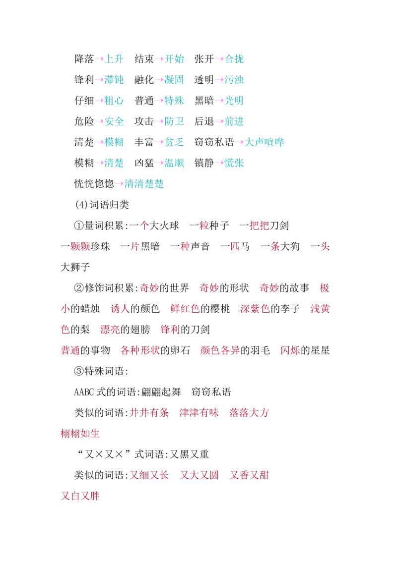 小学三年级下册-部编版语文：第七单元重点汇总_三年级上下册资料_小学三年级学习资料-25年更新版_3-02、小学三年级语文下册_3-2-1、学习资料、复习、知识点、归纳汇总