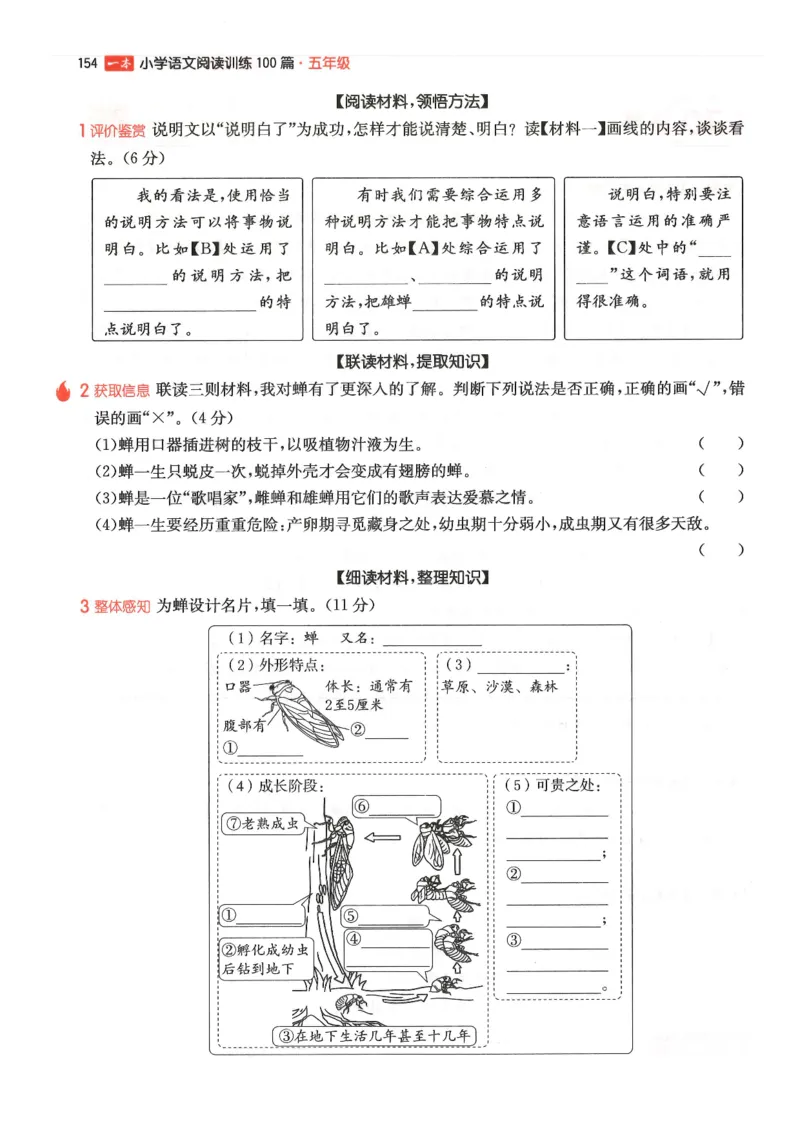 五年级25版《一本小学语文阅读训练100篇（第12版）》_25秋小学语数英习题试卷_语文_1-6年级25版《一本小学语文阅读训练100篇（第12版）》