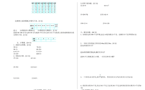 小学三年级下册（三下）苏教版数学期末真题卷.1_三年级上下册资料_三年级上语数英上下册学习资料_3-8-4、小学三年级数学下册_苏教版_5、期末测试卷