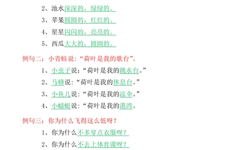 一下语文-第六单元重点句子仿写汇总_一年级上下册资料_小学一年级学习资料-25年更新版_1-02、小学一年级语文下册_3-6-2-1、复习、知识点、归纳汇总_部编（人教）版_句子仿写