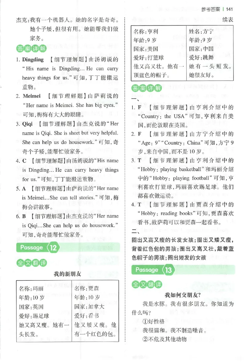 小英阅读100四年级答案册_25秋《一本小学英语阅读训练100篇》第九版3-6人教_26版一本小学英语阅读100篇四年级