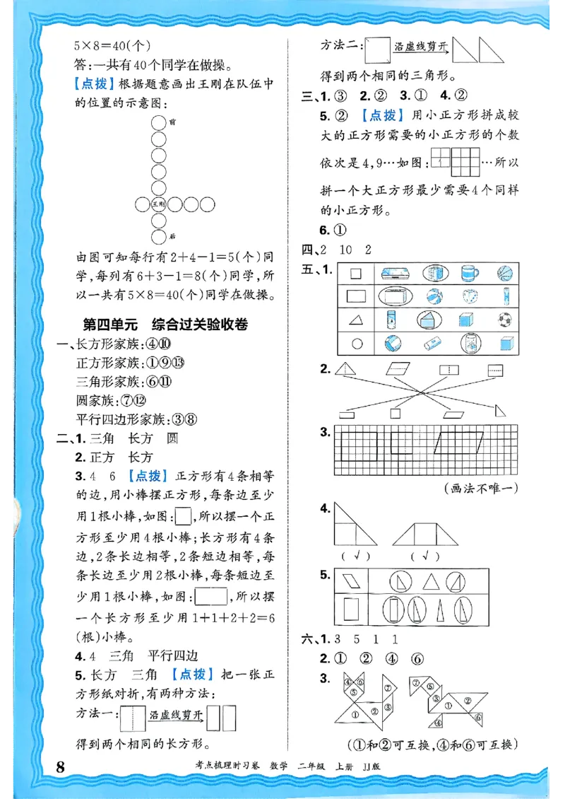 二年级数学上册冀教版25秋《王朝霞考点梳理时习卷》答案_25秋小学语数英习题试卷_数学_冀教版_1-6年级数学上册冀教版25秋《王朝霞考点梳理时习卷》