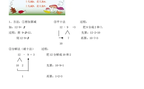 一年级下册数学知识点总结_一年级上下册资料_小学一年级学习资料-25年更新版_1-04、小学一年级数学下册_1-4-1、复习、知识点、归纳汇总_人教版