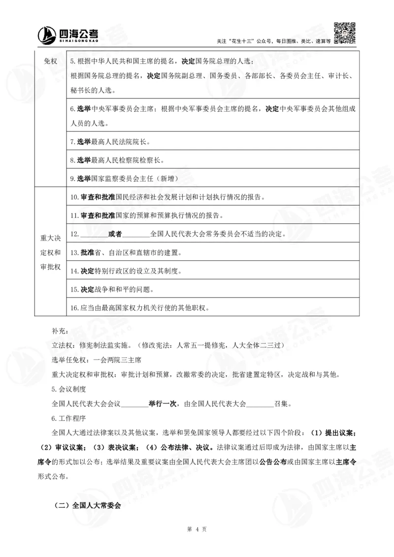 四海常识判断背诵手册汇总-更新至37节_2026考公资料_（01）花生十三_01系统班（2026版）花生十三旗舰班（行测+申论）_常识判断_背诵手册