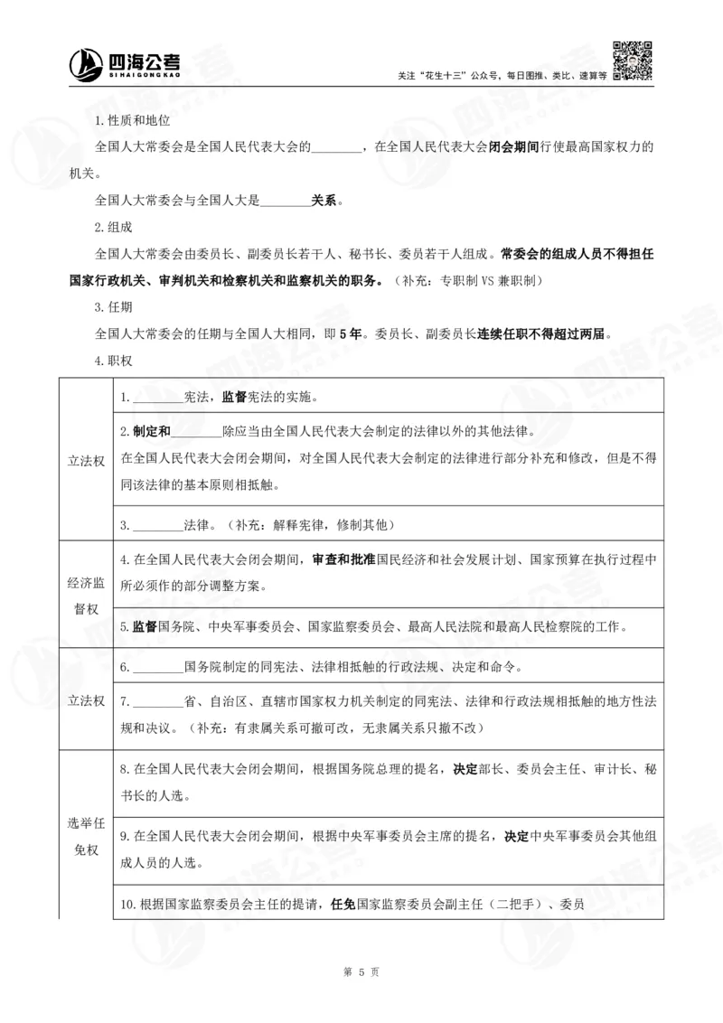四海常识判断背诵手册汇总-更新至37节_2026考公资料_（01）花生十三_01系统班（2026版）花生十三旗舰班（行测+申论）_常识判断_背诵手册