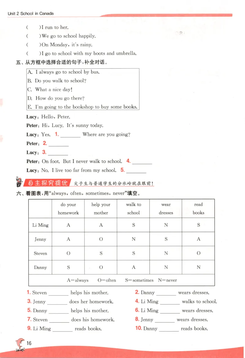 主书_25秋小学语数英习题试卷_英语_冀教版_英语《实验班提优训练》冀教25秋_2025秋《实验班提优训练》英语JJ6上