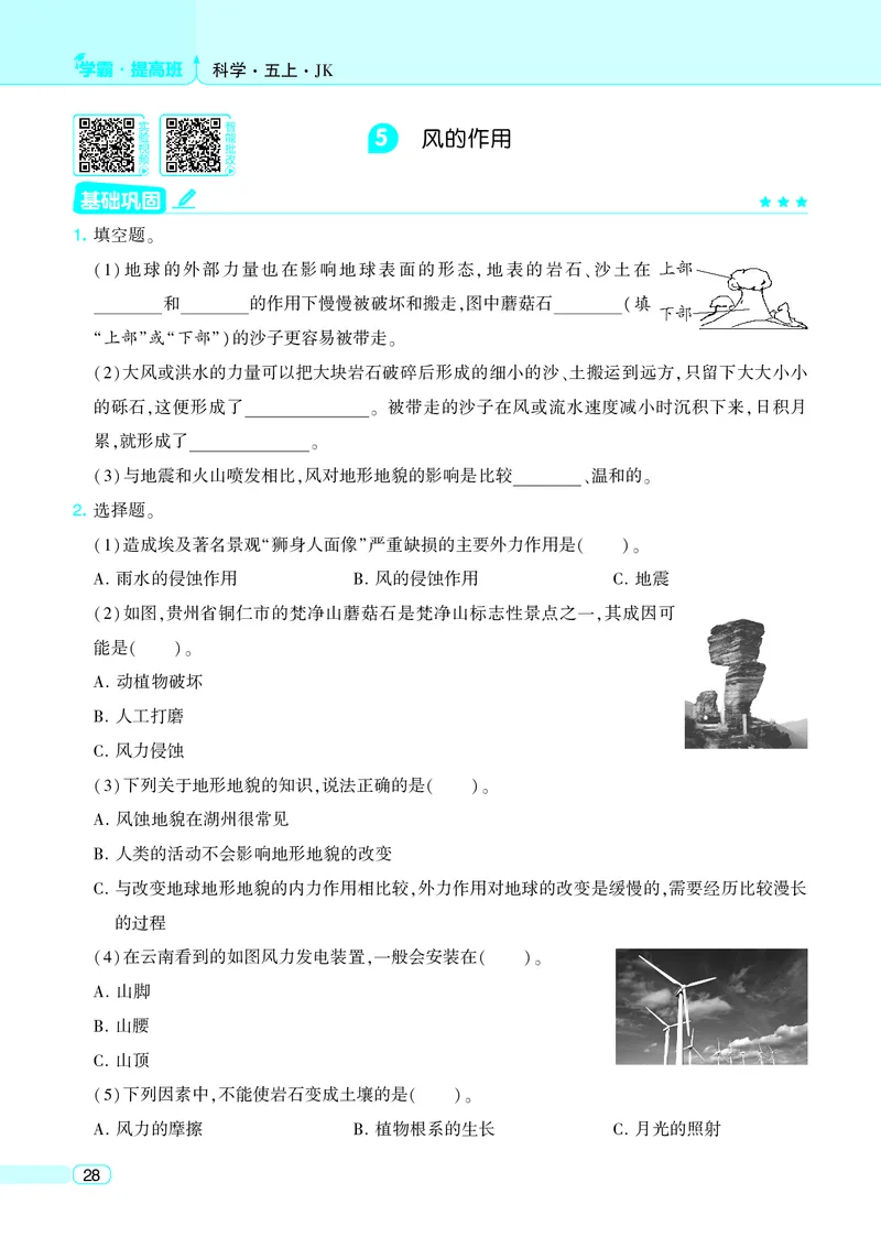五年级科学上册教科版25秋《4星学霸提高班》_25秋小学语数英习题试卷_科学_教科版小学科学[4星学霸提高班]
