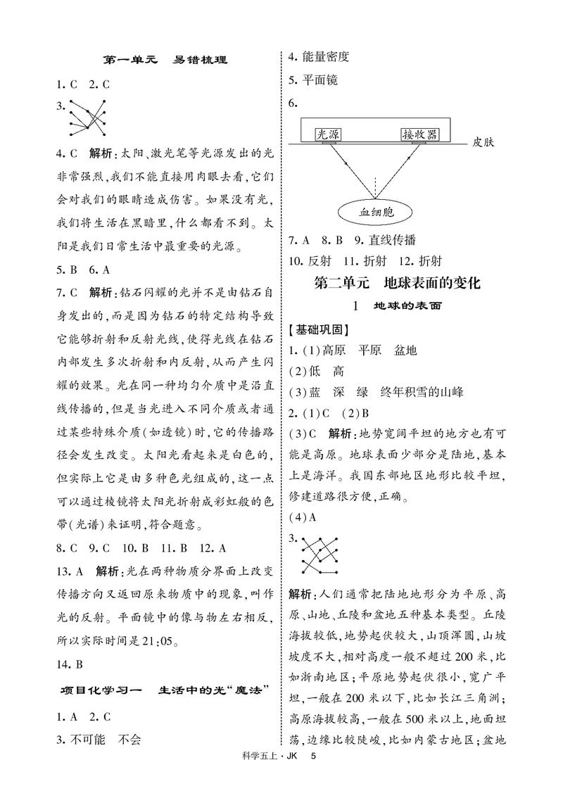 五年级科学上册教科版25秋《4星学霸提高班》_25秋小学语数英习题试卷_科学_教科版小学科学[4星学霸提高班]