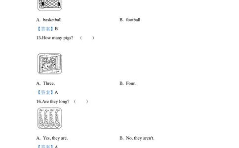 一年级下册英语-期末测试卷（二）不含听力音频_一年级上下册资料_一年级上语数英上下册学习资料_3-6-6、小学一年级英语下册_外研版一起点_5、期末测试卷