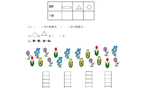 一年级下数学同步测试-总复习（含答案解析）2-人教新课标_一年级上下册资料_一年级上语数英上下册学习资料_3-6-4、小学一年级数学下册_人教版_2、同步练习_第1套