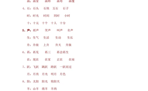 一年级语文下册同音字归纳_一年级上下册资料_小学一年级学习资料-25年更新版_1-02、小学一年级语文下册_3-6-2-1、复习、知识点、归纳汇总_部编（人教）版_拼音生字