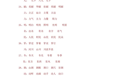 一年级语文下册同音字归纳_一年级上下册资料_小学一年级学习资料-25年更新版_1-02、小学一年级语文下册_3-6-2-1、复习、知识点、归纳汇总_部编（人教）版_拼音生字