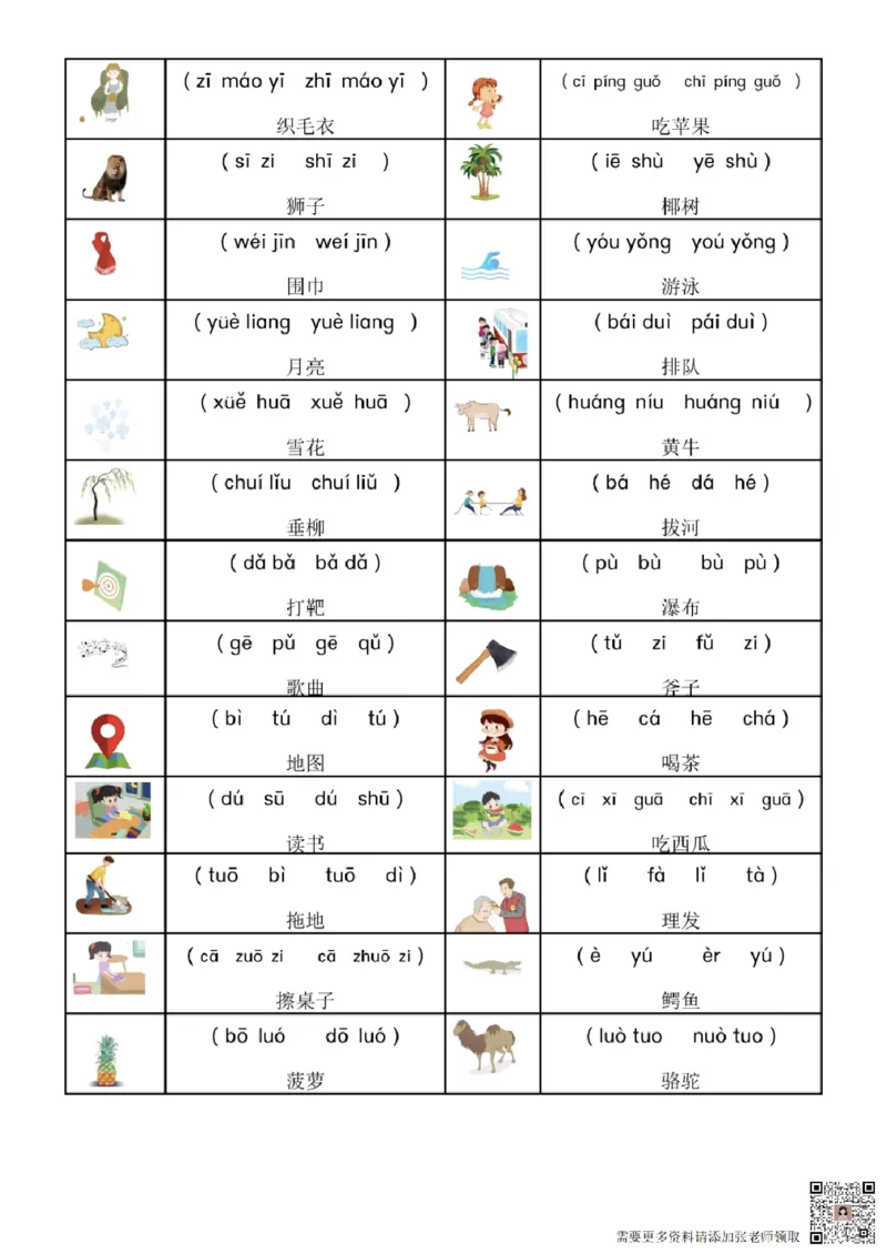 一年级语文拼音专项-前鼻音后鼻音平舌音翘舌音练习题_一年级上下册资料_一年级上册小红书同款资料_语文
