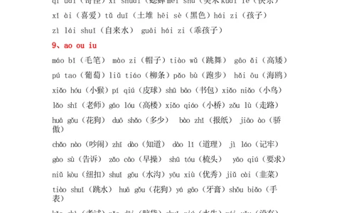 一年级音节拼读组词全汇总+练习_一年级上下册资料_小学一年级学习资料-25年更新版_1-01、小学一年级语文上册_08、专项练习_拼音生字