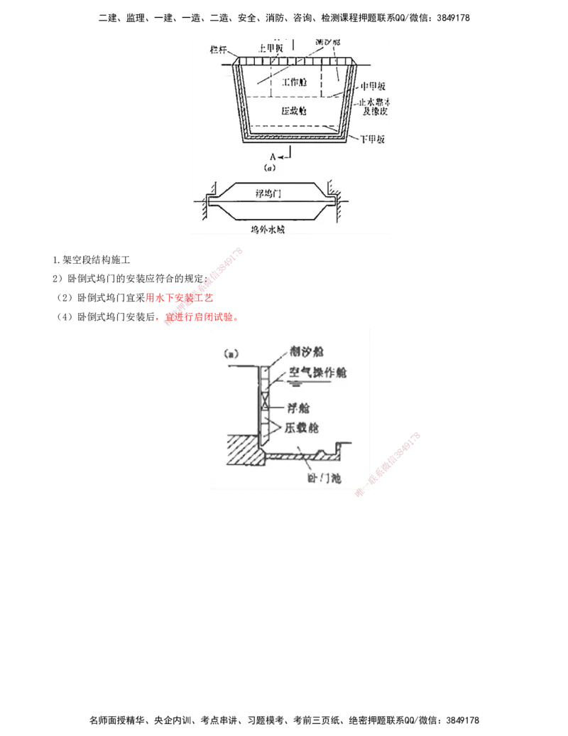 28.69-第1篇-第2章-2.7.4-干船坞主体施工-2.7.5-船台滑道施工-2.7.6-坞门安装与试验_2026年一级建造师_2026年一建港航_2025年一建港航SVIP_02-基础精讲✿高端面授✿深度强化_02.第二章