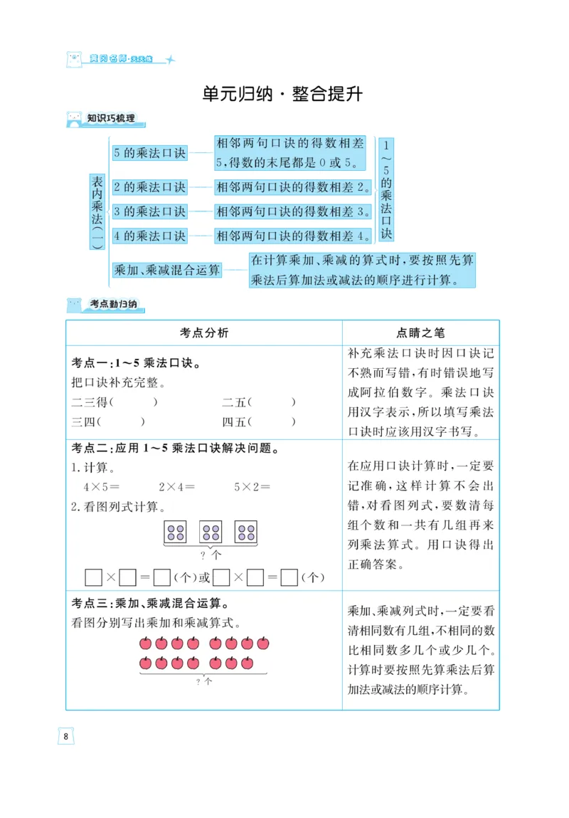 《黄冈名师》天天练-数学2年级上册（54QD）_二年级上下册资料_小学二年级学习资料-25年更新版_2-03、小学二年级数学上册_2-3-2、练习题、作业、试题、试卷_青岛54版_电子册类