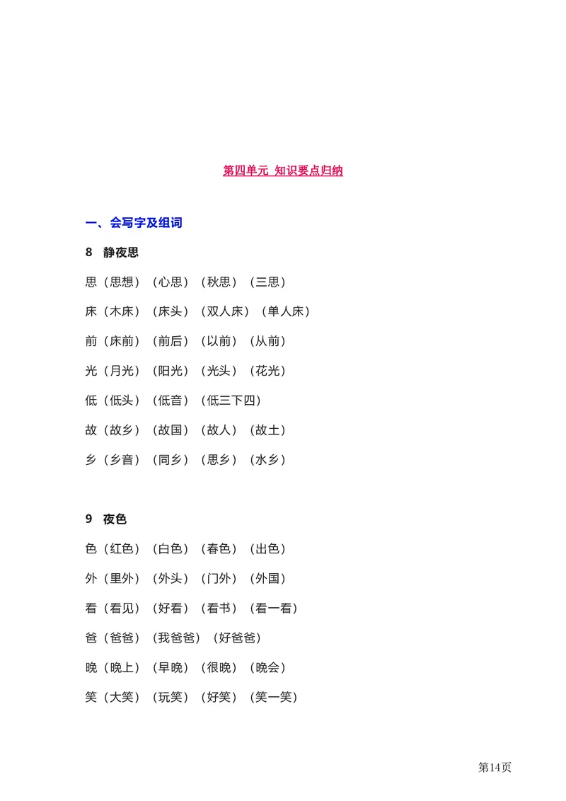 全册知识要点汇总_一年级上下册资料_一年级上语数英上下册学习资料_3-6-2、小学一年级语文下册_统编、部编、人教（语文全国统一只有一个版）_1、知识点总结_期末总复习