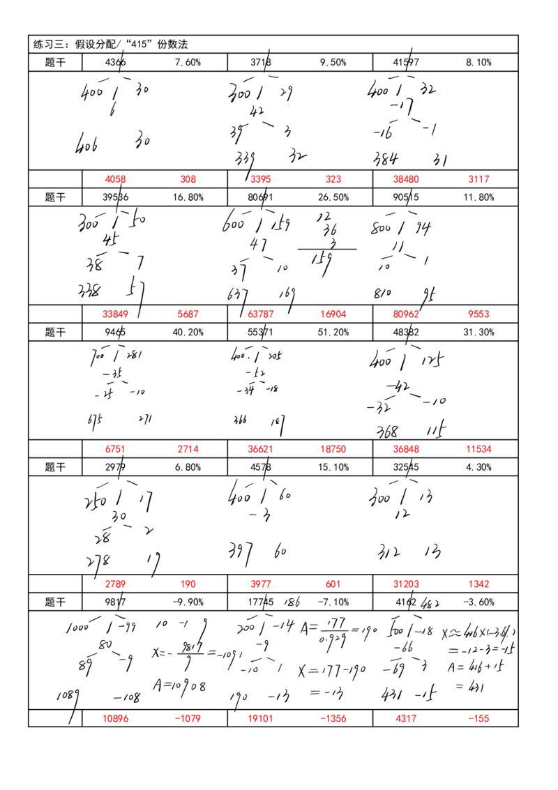 四海速算练习五过程版答案_2026考公资料_花生十三合集_旗舰班-国考2025花生十三旗舰班（花生行测+飞扬申论）⭐_1.花生十三行测（系统班+刷题班）_资料分析速算课
