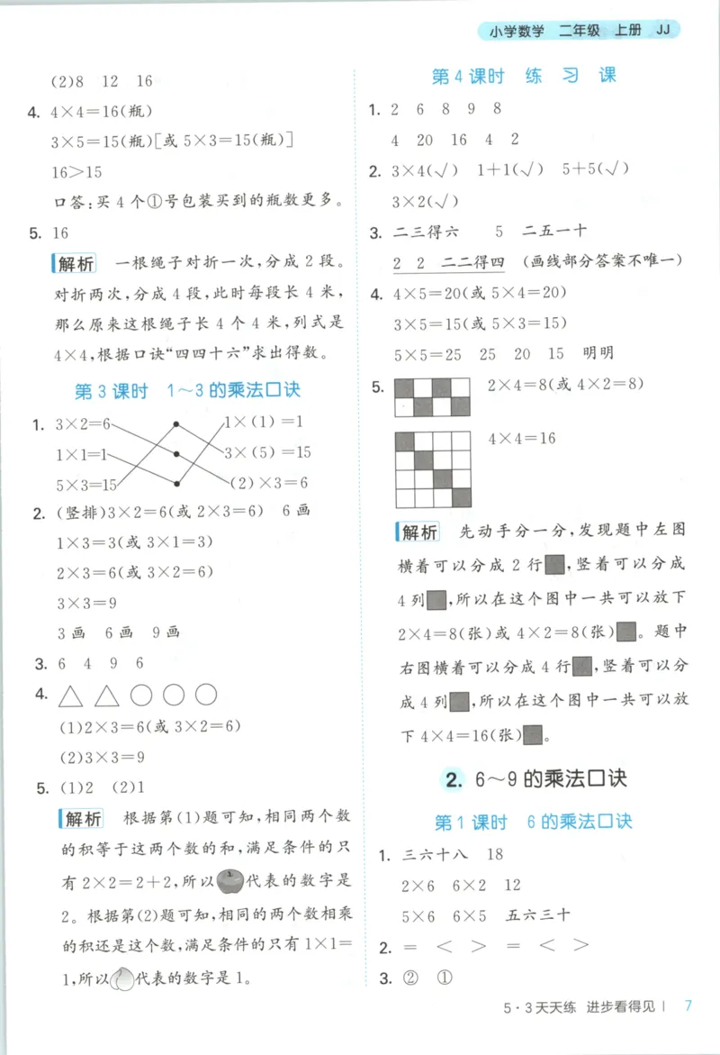 二年级数学上册冀教版25秋《53天天练》答案_25秋小学语数英习题试卷_数学_冀教版_1-6年级数学上册冀教版25秋《53天天练》_二年级数学上册冀教版25秋《53天天练》