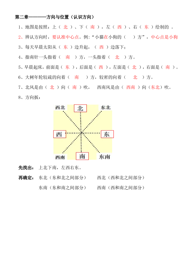 北师大版二年级数学下册各单元知识点_二年级上下册资料_二年级语数英上下册学习资料_3-7-4、小学二年级数学下册_北师大版_1、知识点总结