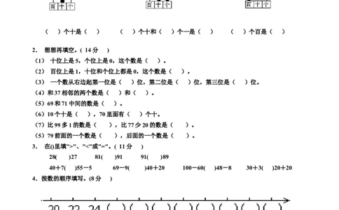 小学数学一年级下册期中测试卷_一年级上下册资料_小学一年级学习资料-25年更新版_1-04、小学一年级数学下册_1-4-2、练习题、作业、试题、试卷_通用